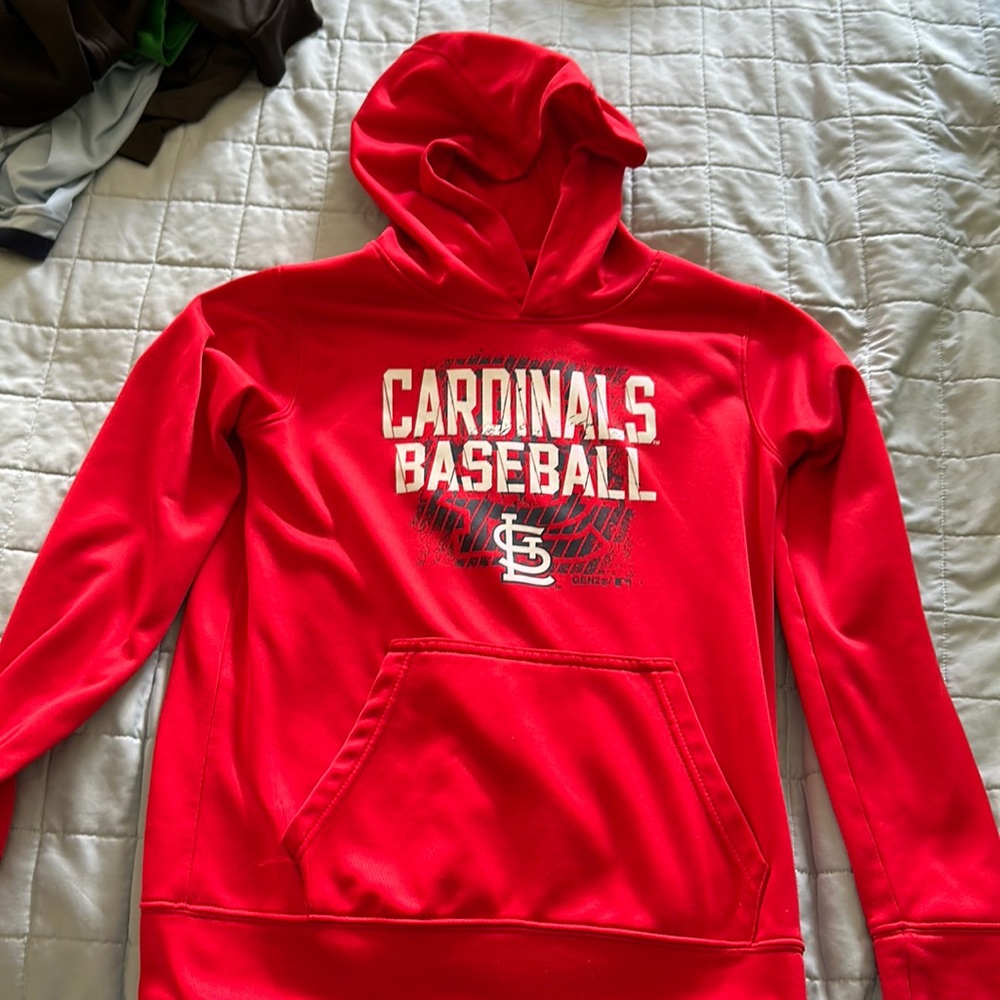 Red St. Louis Cardinal hoodie, YL